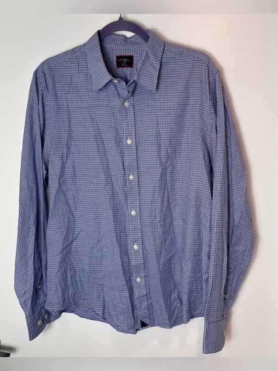UNTUCKit Other - UNTUCKit Ansellmo Slim Fit Blue Check Long-Sleeve Dress Shirt Large Cotton